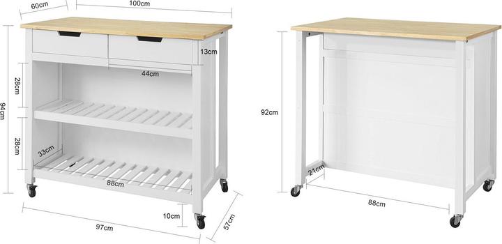 Actual product image SoBuy Kitchen island
