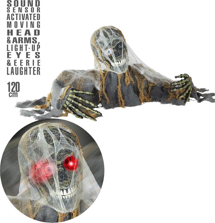 Actual product image Widmann Animated zombie skeleton with movement and laugh 120cm