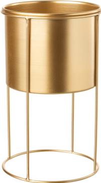 Produktbild J-Line Übertopf Auf Fuss Metall Gold Large