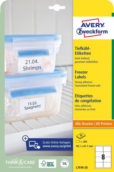 Produktbild Avery Tiefkühl-Etiketten