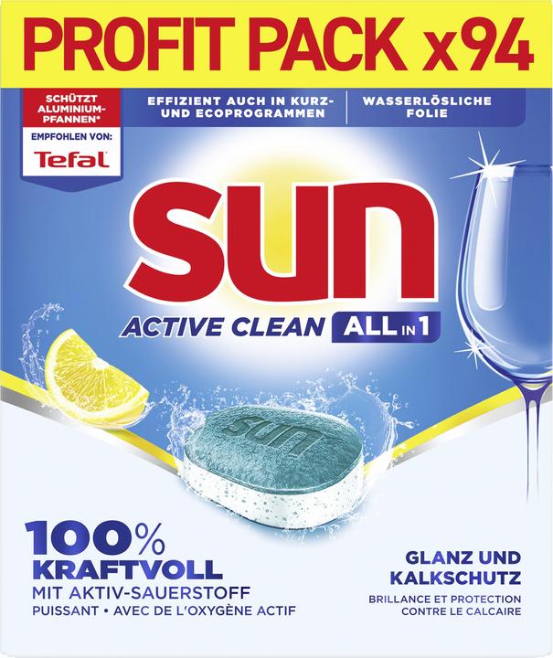 Image du produit Sun All-in-1 Active Clean Lemon 94x (Tabs)