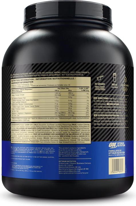 Immagine prodotto Optimum Nutrition Gold Standard 100% Caseina (Vaniglia, 1 pz., 2082 g)
