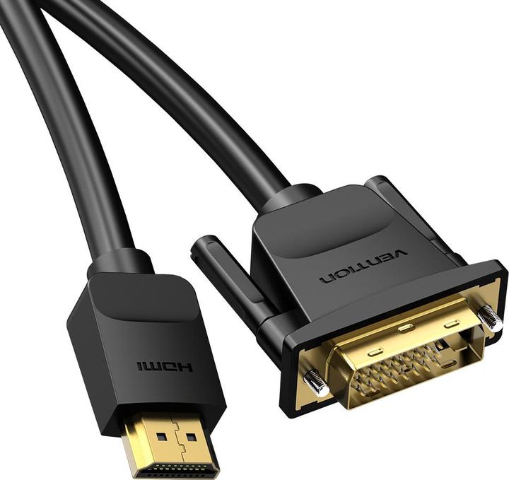 Produktbild Vention HDMI to DVI Cable 1.5m ABFBG (Black) (1.50 m, HDMI)