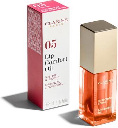 Actual product image Clarins Eclat Minute - Huile Confort Lèvres Tangerine 05 (Oil, 7 ml)
