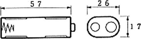 Actual product image Velleman Battery Holder For 2 x Aa-Cell (With Snap Terminals)