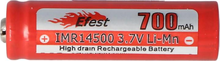 Actual product image Efest Battery IMR 14500 V2, positive pole raised (1 pcs., 14500, 700 mAh)