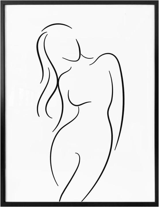 Produktbild Trenddeko Lineart - Die Silhouette einer Frau (24 x 30 cm)