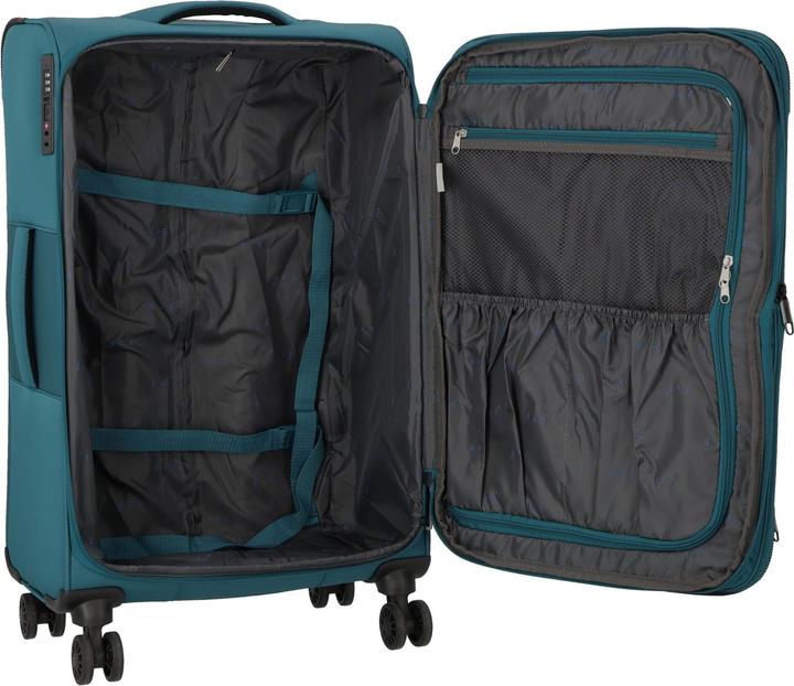 Actual product image D&N Travel Line 9504 4-wheel trolley M 67 cm with expansion fold (67 l, M (50 - 90l))