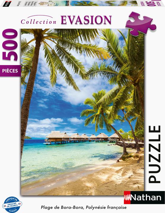 Immagine prodotto Nathan Puzzle 500 pezzi Plage Bora - Polynésie Française (500 pezzi)