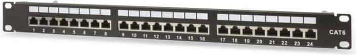 Produktbild Red4Power CAT.6 Patchpanel R4-N118S, 24-fach, 19", schwarz