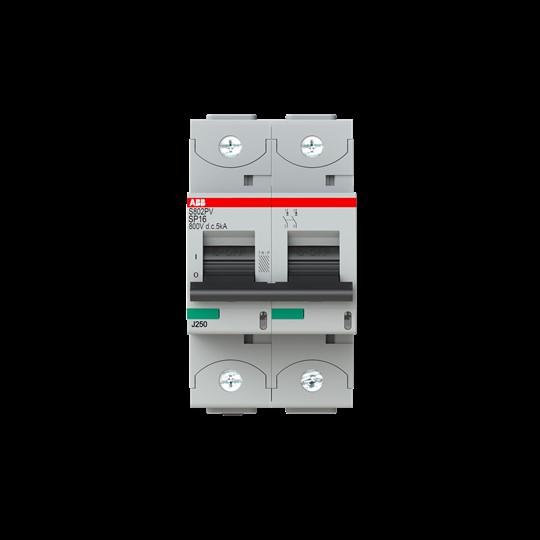 Actual product image ABB String fuse S802PV-SP16 800V DC 16A 2-pole