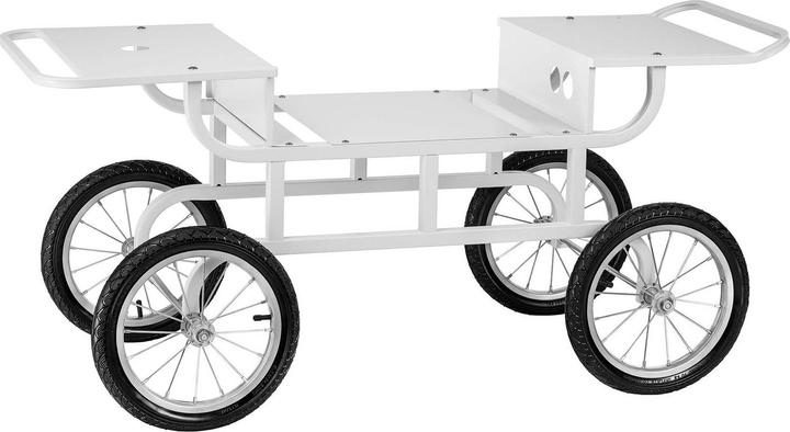 Image du produit Royal Catering Chariot pour machine barbe à papa - 4 roues - Blanc