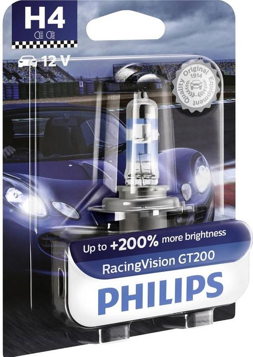 Actual product image Philips Halogen bulb headlight lamp H4 Racing GT200 (H4)