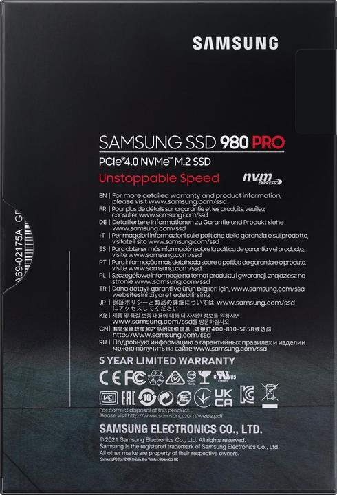 Immagine prodotto Samsung 980 Pro (1000 GB, M.2 2280)