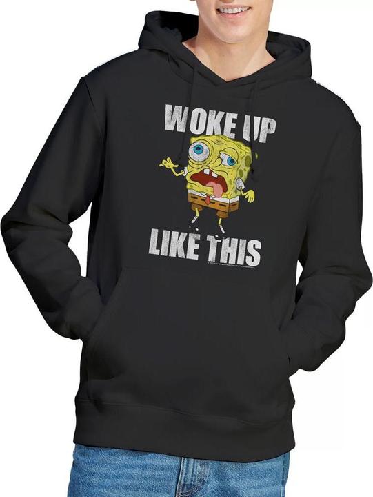 Immagine prodotto Spongebob Squarepants Woke Up Like This Meme Felpa con Cappuccio Uomo (S)