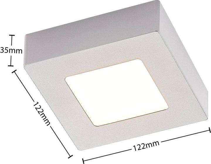 Produktbild Prios Alette LED-Deckenleuchte, silber, 12,2 cm (705 lm)