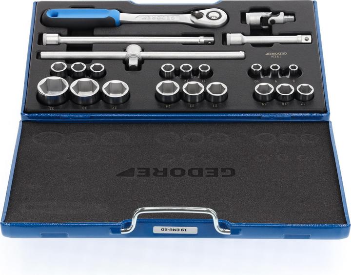 Immagine prodotto Gedore Set di chiavi a bussola metriche 1/ (32 mm, 18 mm, 11 mm, 12 mm, 20 mm, 19 mm, 27 mm, 15 mm, 25 mm, 13 mm, 21 mm, 14 mm, 29 mm, 8 mm, 10 mm, 30 mm, 23 mm, 26 mm, 22 mm, 17 mm, 28 mm, 9 mm, 16 mm, 24 mm, 31 mm)