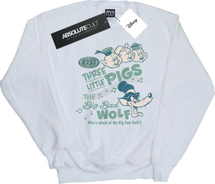 Disney Three Little Pigs Who's Afraid Of The Big Bad Wolf Sweatshirt Jungen