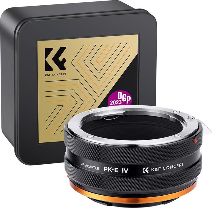 Produktbild K&F Concept High Precision lens adapter, matte paint, orange, PK-E IV PRO