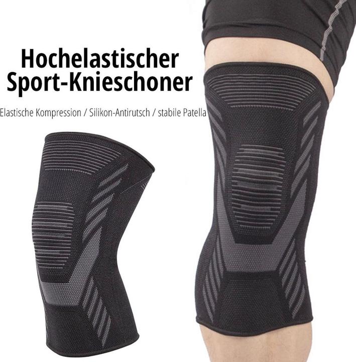 Produktbild König Design Kniebandage Kniestütze 3D Knieschoner Kompression Arthrose Knieschmerzen Sport (L)