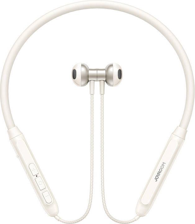 Productafbeelding Joyroom Magnetische Bluetooth koptelefoon Sport nekband oordopjes 14,2mm - Wit (ANC, 30 h, Draadloze)