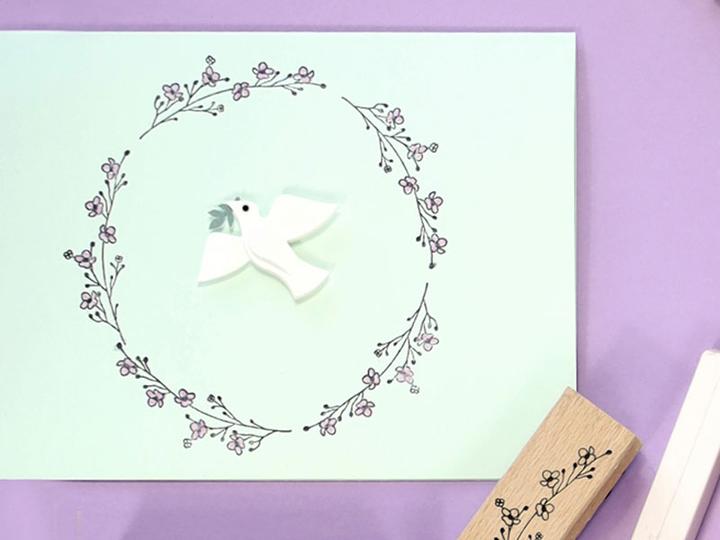 Produktbild Artoz Stempel Blumenzweig Holzstempel