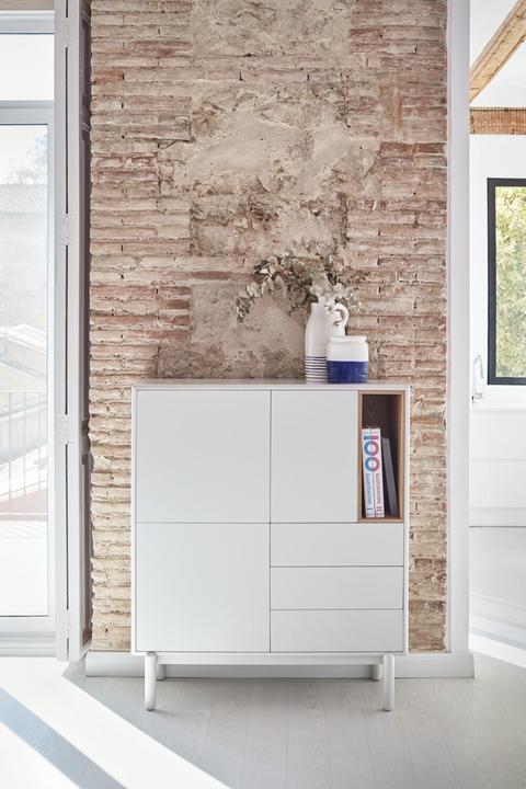 Image du produit Teulat Buffet haut Corvo Cream 120 x 100 cm (100 x 120 x 40 cm)