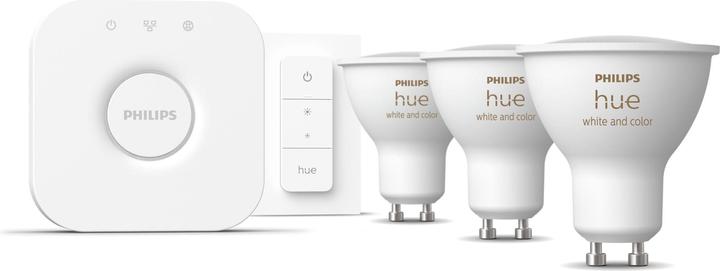 Image du produit Philips Hue Kit de démarrage White & Color Ambiance (GU10, 4.20 W, 400 lm, 3 x, E)