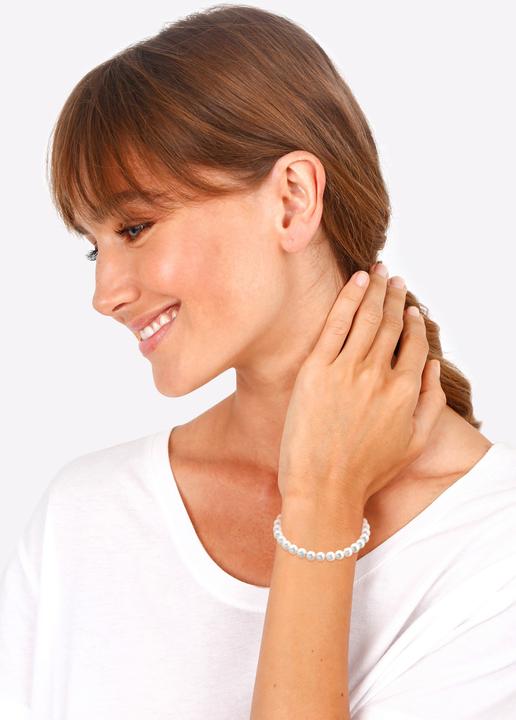 Immagine prodotto Elli Perla, Bracciale di perle (22 cm, Acciaio inossidabile, Perle di conchiglia, Argento 925, Nessuna perla)
