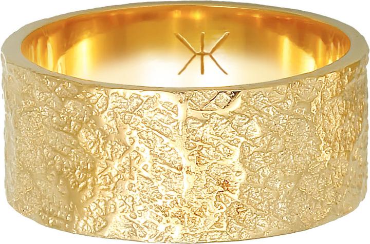 Actual product image Kuzzoi Ring Mens Band Ring Organic Structure 925 Silver (56, 925 Silver)