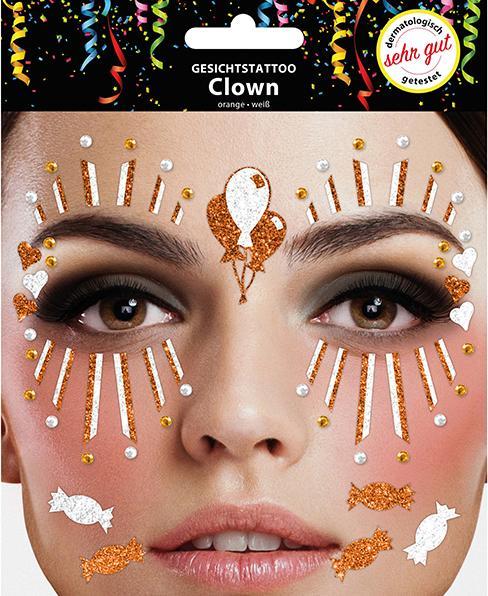 Image du produit Sombo Tatouage du visage clown orange