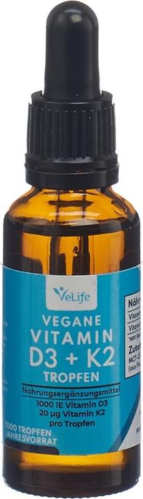 VeLife D3 K2 vegan Tropfen (1 Stück, Tropfen, 83 g)