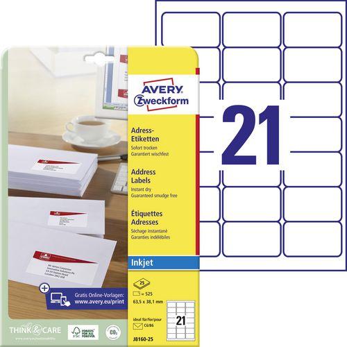 Image du produit Avery Dennison Etiquette d'adresse jet d'encre, 63,5 x 38,1 mm, blanc