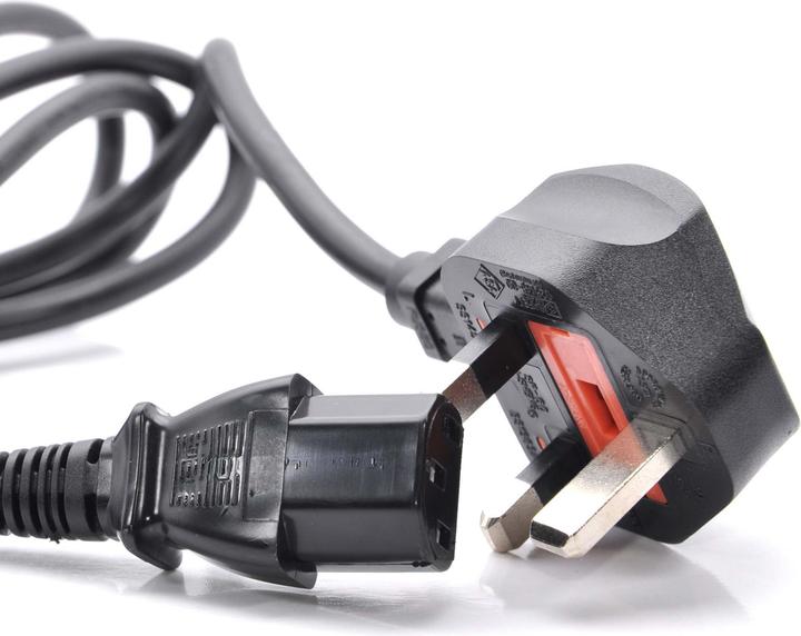 Produktbild Wiltec UK Netzkabel 1,4m Kaltgerätekabel Stromkabel gewinkelt Kaltgerätestecker (1.40 m)