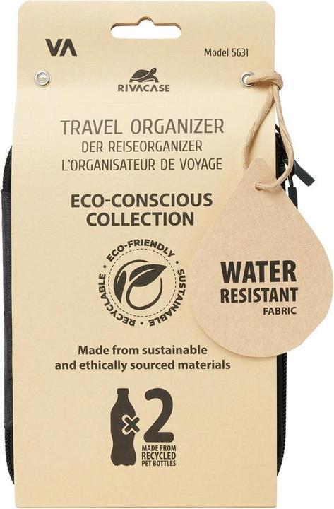 Actual product image Rivacase 5631 Suzuka Eco Travel Organizer Schwarz