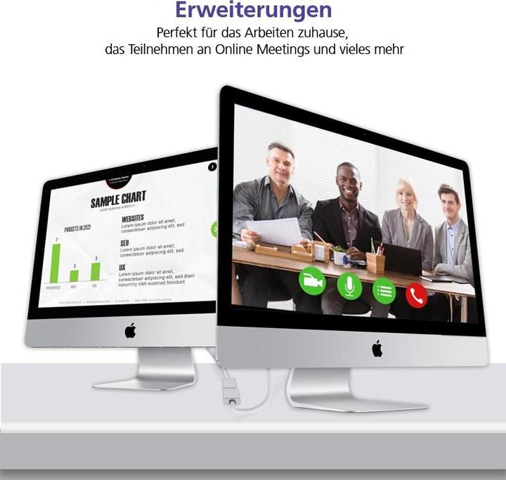 Produktbild Helos DisplayPort auf HDMI-Buchse-Adapter (HDMI, 10 cm)