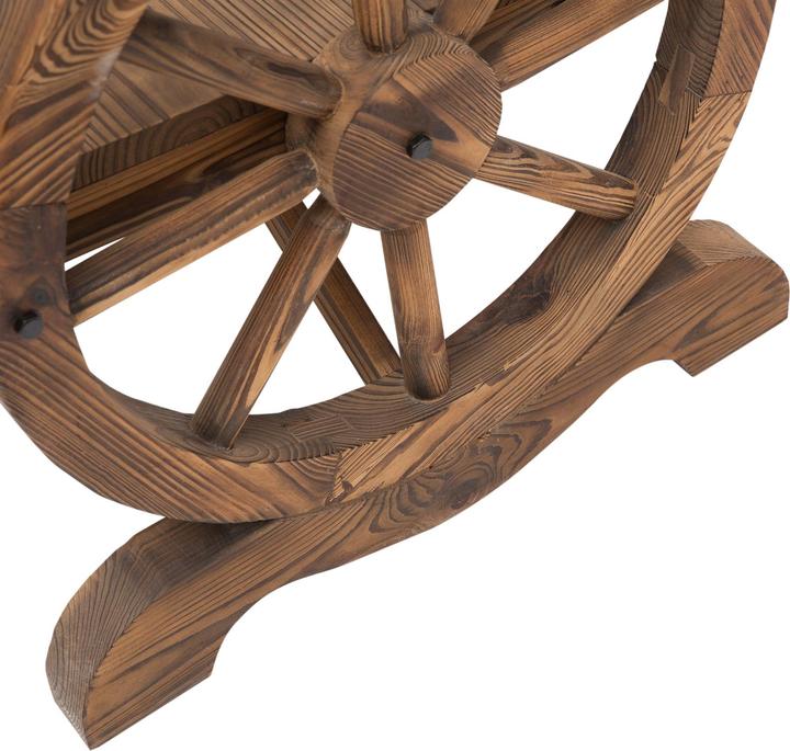 Image du produit Outsunny Banc de jardin en forme de roue de chariot