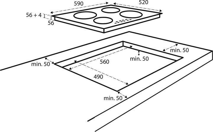 Actual product image Inventum IKI6035 - Inbouw inductie kookplaat - Zwart
