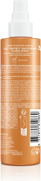 Productafbeelding Vichy Capital Soleil Celbeschermende Spray (Zonnebrandspray, SPF 50+, 200 ml, 245 g)