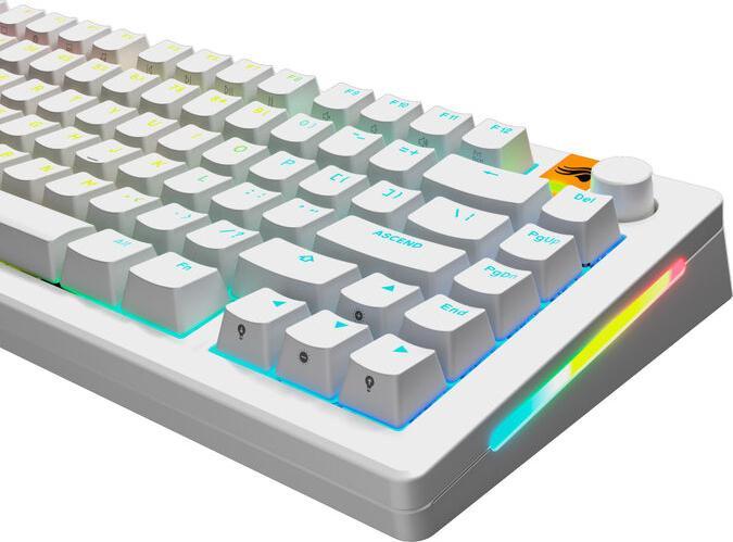 Produktbild Glorious GPBT Backlit Keycaps, ANSI Layout (US), PBT, Dye-Sub - Weiss