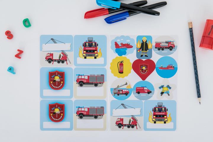 Produktbild DH-Konzept Feuerwehr Stickers mit Namensfeld