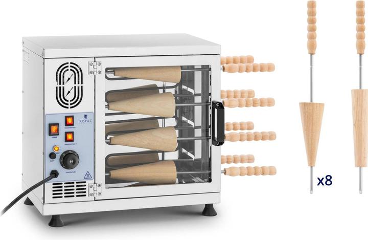 Produktbild Royal Catering Baumstriezel-Maschine Ofen Baumstriezel-Backofen 3700 W 16 Rollen in 2 Grössen