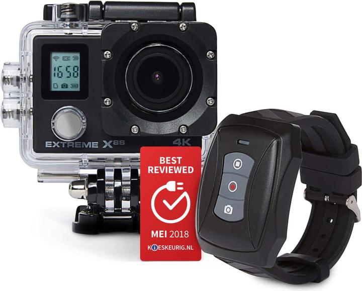 Produktbild Nikkei Extreme X8S - Actioncam met Remote - Inclusief Gratis Oranje EK88 Shirt (UHD, WLAN)