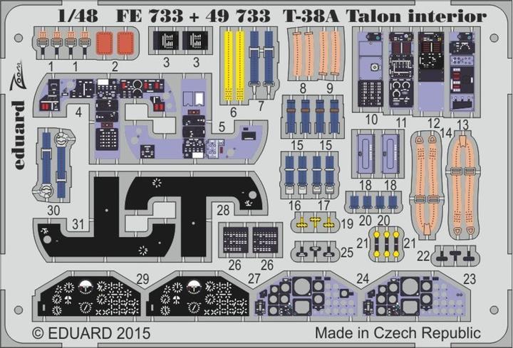 Actual product image Eduard T-38A Talon interior for Wolfpack