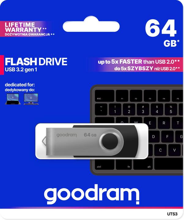 Image du produit Goodram UTS3 USB 3.1 (3.1 Gen 2) (64 Go, USB-A)