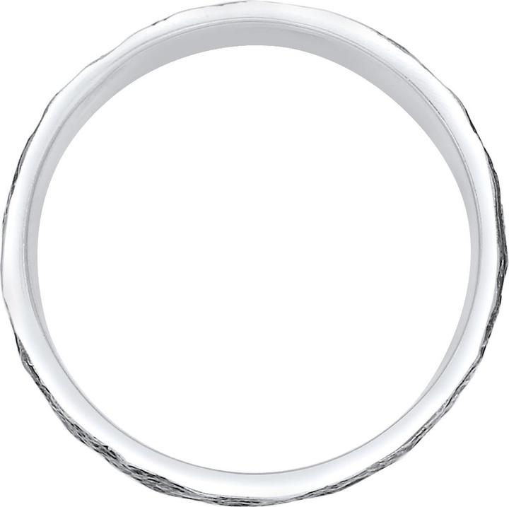 Actual product image Kuzzoi Ring Men Band Ring Organic Structure 925 Silver (56, 925 Silver)