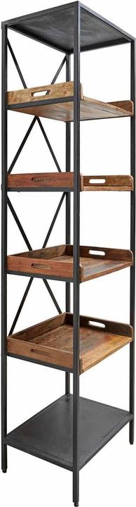 Immagine prodotto Loberon Scaffale Lancaster marrone antico/nero (200 x 55 x 40 cm)