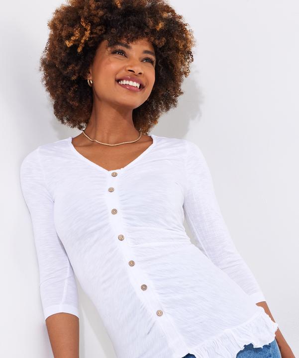 Actual product image Joe Browns Longline Rouched Front Jersey Top (40)