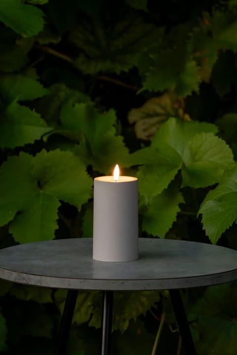Produktbild LED Kunststoffkerze weiss 1873-100 Aussen 1873-100 6h Timer D7 H12,5cm 2xAA (1 x)