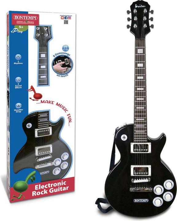 Produktbild Bontempi E-Rock-Gitarre Schwarz (Deutsch, Französisch, Italienisch, Englisch)